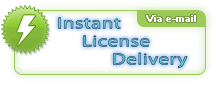 Personalized License Key will be delivered to you automatically, immediately upon your purchase.