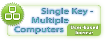 A single license is valid for the Customer, which means that every purchased user can use it on his work PC, home Computer, laptop, and USB drive, all simultaneously! This policy applies to all previously purchased customers, whose license was linked to single Computer/Notebook.