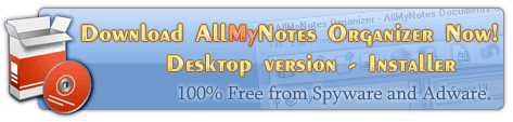 Download AllMyNotes Organizer Deluxe Edition - the best one note alternative program ever!