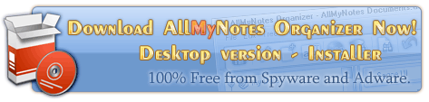 Download AllMyNotes Organizer Deluxe Edition - the best evernote alternative program ever!