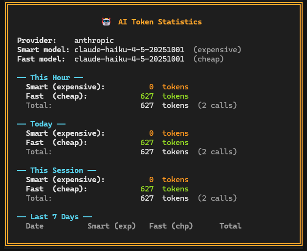 AI Usage Stats - Track AI decisions and autonomous operations stats - (Deflect One Screenshot)