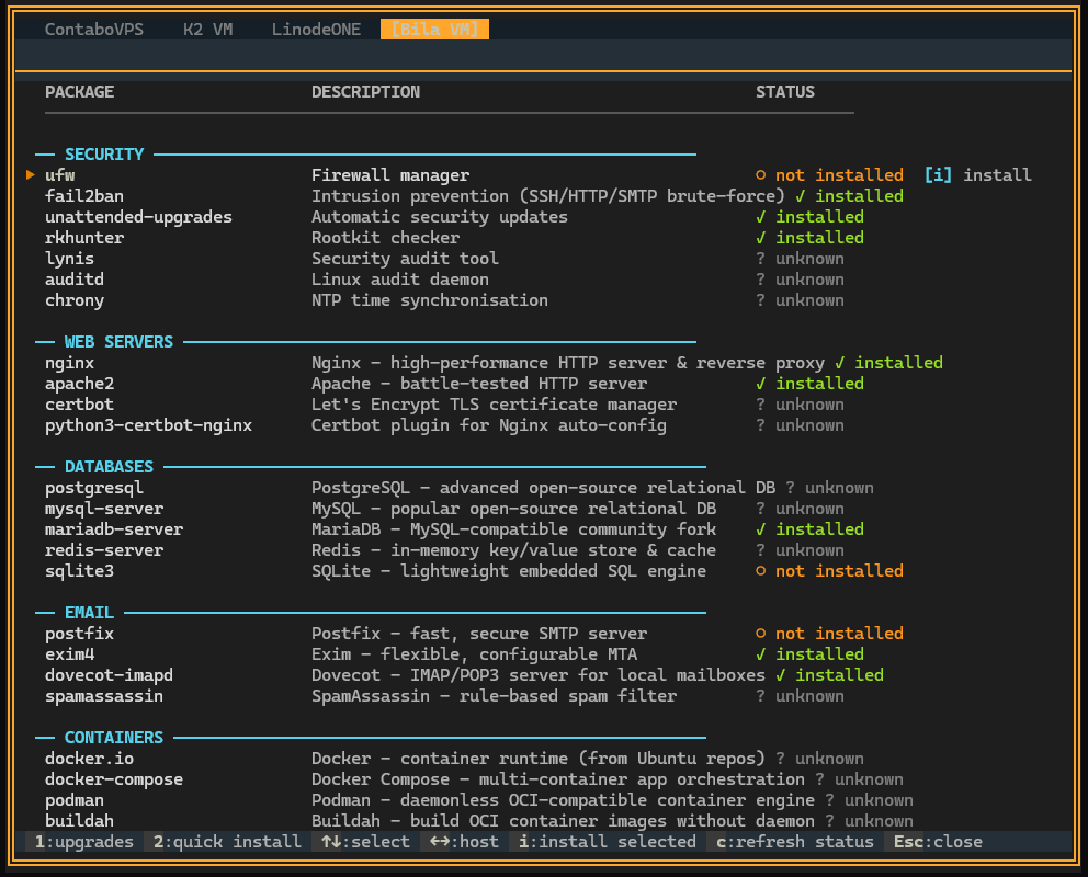APT Package Installer - Install packages across servers from one a single screen - (Deflect One Screenshot)