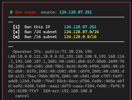 Ban IP Ban IP - Instantly block attacking IPs with a single action - (Deflect One Screenshot)