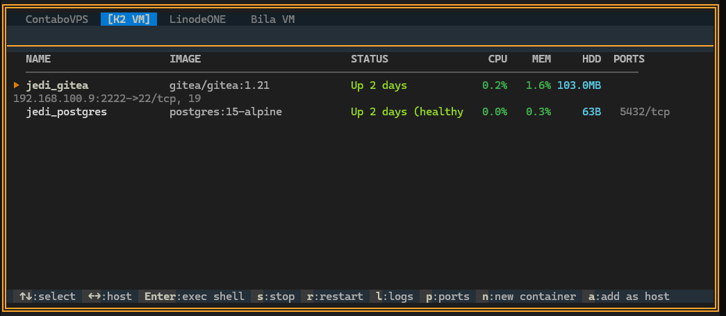 Docker Manager - Manage container images and images without exiting the terminal - (Deflect One Screenshot)