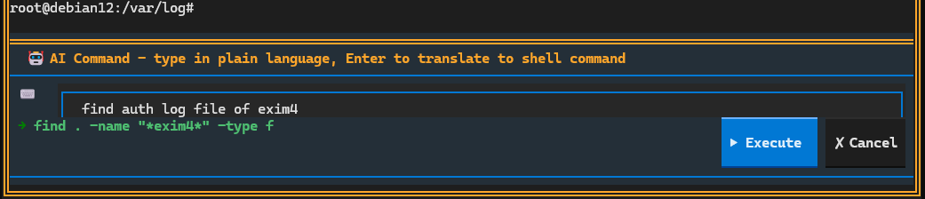 AI-Powered SSH Session - Run tasks via plain English in an AI-enhanced SSH shell - (Deflect One Screenshot)